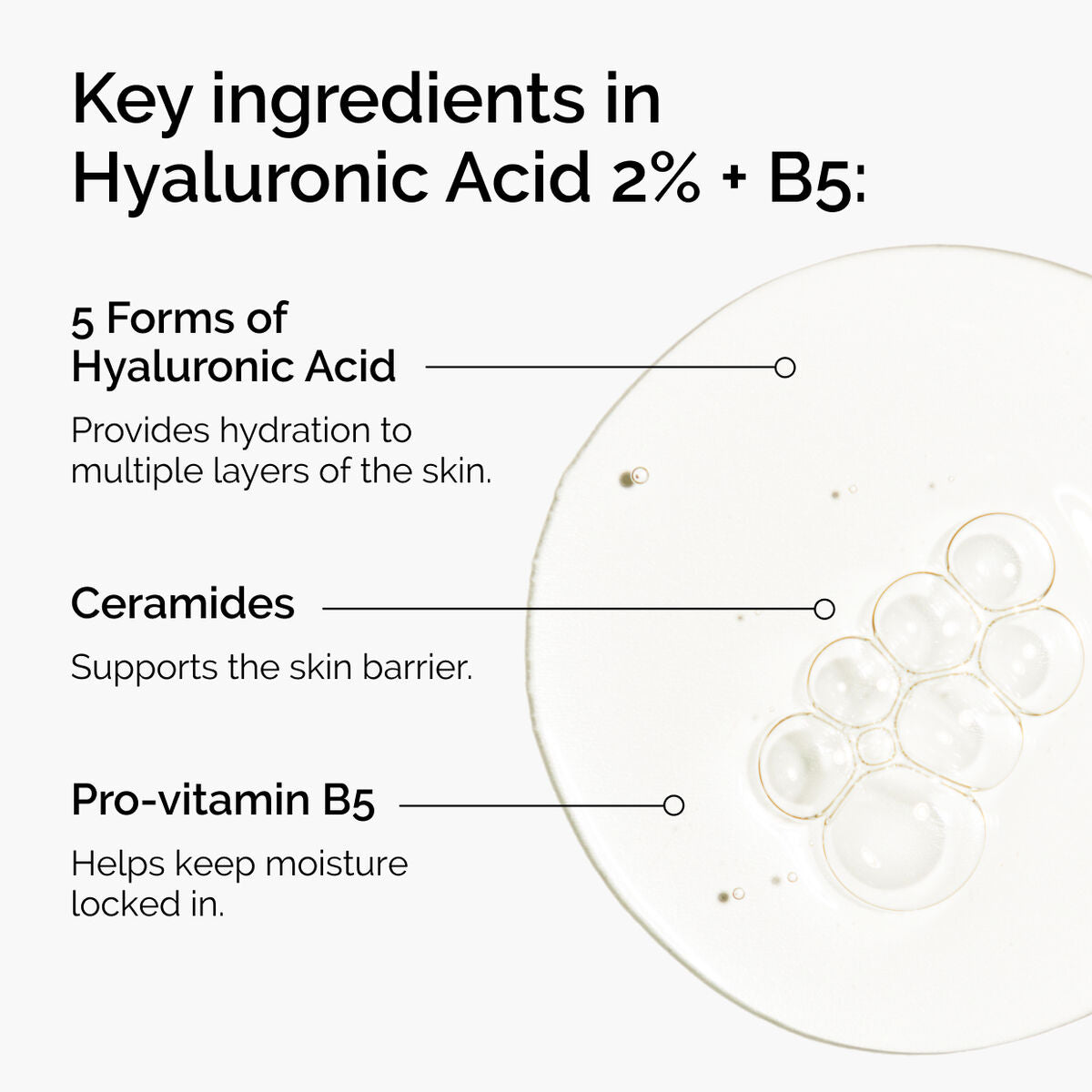 Hyaluronic Acid + B5 (with Ceramides) Targeted Serum Care T1